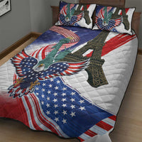 French-American Heritage Month Quilt Bed Set Dual Heritage and National Flag