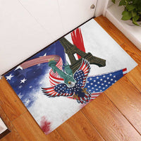 French-American Heritage Month Rubber Doormat Dual Heritage and National Flag