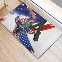 French-American Heritage Month Rubber Doormat Dual Heritage and National Flag