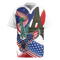 French-American Heritage Month Rugby Jersey Dual Heritage and National Flag