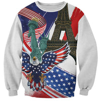 French-American Heritage Month Sweatshirt Dual Heritage and National Flag