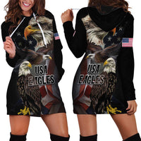 American Eagles Hoodie Dress United States Flag Vintage Style - Wonder Print Shop
