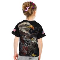American Eagles Kid T Shirt United States Flag Vintage Style - Wonder Print Shop