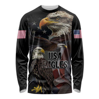 American Eagles Long Sleeve Shirt United States Flag Vintage Style - Wonder Print Shop