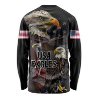 American Eagles Long Sleeve Shirt United States Flag Vintage Style - Wonder Print Shop