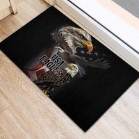 American Eagles Rubber Doormat United States Flag Vintage Style - Wonder Print Shop