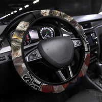 American Eagles Steering Wheel Cover United States Flag Vintage Style - Wonder Print Shop
