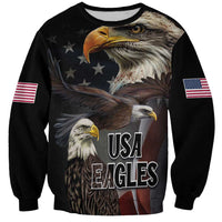 American Eagles Sweatshirt United States Flag Vintage Style - Wonder Print Shop