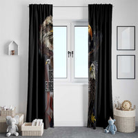 American Eagles Window Curtain United States Flag Vintage Style - Wonder Print Shop