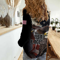 American Eagles Women Casual Shirt United States Flag Vintage Style - Wonder Print Shop