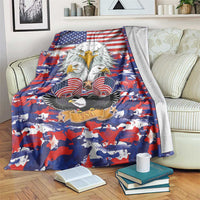 American Eagles Blanket United States Flag Camouflage Style