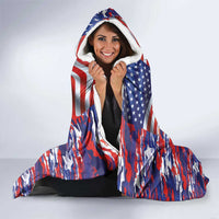 American Eagles Hooded Blanket United States Flag Camouflage Style
