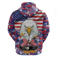 American Eagles Hoodie United States Flag Camouflage Style - Wonder Print Shop