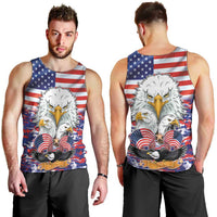 American Eagles Men Tank Top United States Flag Camouflage Style - Wonder Print Shop