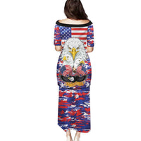 American Eagles Puletasi United States Flag Camouflage Style - Wonder Print Shop