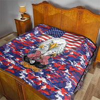 American Eagles Quilt United States Flag Camouflage Style - Wonder Print Shop