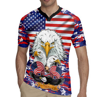 American Eagles Rugby Jersey United States Flag Camouflage Style - Wonder Print Shop
