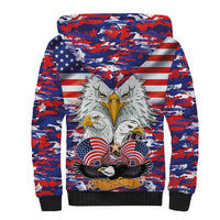 American Eagles Sherpa Hoodie United States Flag Camouflage Style - Wonder Print Shop