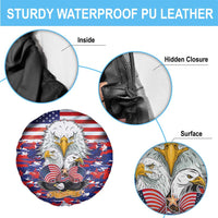 American Eagles Spare Tire Cover United States Flag Camouflage Style - Wonder Print Shop