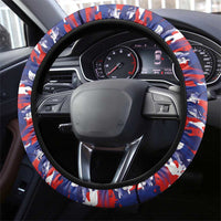 American Eagles Steering Wheel Cover United States Flag Camouflage Style - Wonder Print Shop