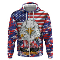 American Eagles Zip Hoodie United States Flag Camouflage Style - Wonder Print Shop