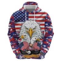 American Eagles Zip Hoodie United States Flag Camouflage Style - Wonder Print Shop