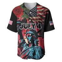 United States Independence Day Baseball Jersey The 4th of July Statue of Liberty Retro Style - Wonder Print Shop
