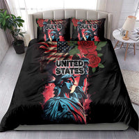 United States Independence Day Bedding Set The 4th of July Statue of Liberty Retro Style - Wonder Print Shop