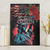 United States Independence Day Canvas Wall Art The 4th of July Statue of Liberty Retro Style - Wonder Print Shop