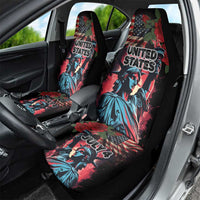 United States Independence Day Car Seat Cover The 4th of July Statue of Liberty Retro Style - Wonder Print Shop