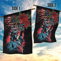 United States Independence Day Garden Flag The 4th of July Statue of Liberty Retro Style - Wonder Print Shop
