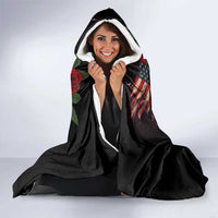 United States Independence Day Hooded Blanket The 4th of July Statue of Liberty Retro Style