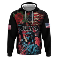United States Independence Day Hoodie The 4th of July Statue of Liberty Retro Style - Wonder Print Shop