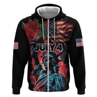 United States Independence Day Hoodie The 4th of July Statue of Liberty Retro Style - Wonder Print Shop