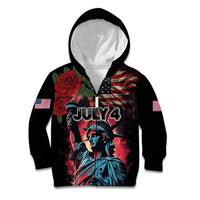 United States Independence Day Kid Hoodie The 4th of July Statue of Liberty Retro Style - Wonder Print Shop