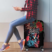 United States Independence Day Luggage Cover The 4th of July Statue of Liberty Retro Style - Wonder Print Shop
