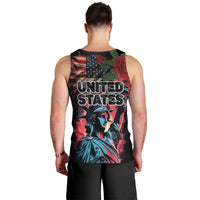United States Independence Day Men Tank Top The 4th of July Statue of Liberty Retro Style - Wonder Print Shop