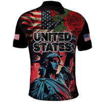 United States Independence Day Polo Shirt The 4th of July Statue of Liberty Retro Style - Wonder Print Shop
