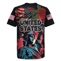 United States Independence Day Rugby Jersey The 4th of July Statue of Liberty Retro Style - Wonder Print Shop