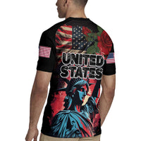 United States Independence Day Rugby Jersey The 4th of July Statue of Liberty Retro Style - Wonder Print Shop