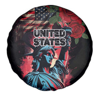 United States Independence Day Spare Tire Cover The 4th of July Statue of Liberty Retro Style - Wonder Print Shop