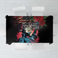 United States Independence Day Tablecloth The 4th of July Statue of Liberty Retro Style - Wonder Print Shop