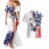American Baseball Couples Matching Mermaid Dress and Hawaiian Shirt Go Champion 2024 - Wonder Print Shop