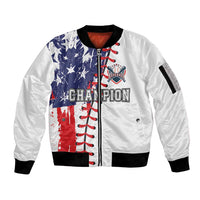 American Baseball Sleeve Zip Bomber Jacket Go Champion 2024 - Wonder Print Shop
