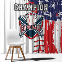 American Baseball Window Curtain Go Champion 2024 - Wonder Print Shop