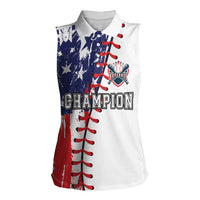 American Baseball Women Sleeveless Polo Shirt Go Champion 2024 - Wonder Print Shop