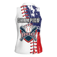 American Baseball Women Sleeveless Polo Shirt Go Champion 2024 - Wonder Print Shop