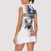 American Baseball Women Sleeveless Polo Shirt Go Champion 2024 - Wonder Print Shop