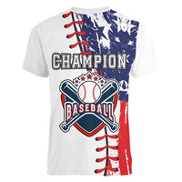 American Baseball Women V-Neck T-Shirt Go Champion 2024 - Wonder Print Shop