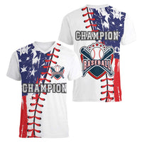 American Baseball Women V-Neck T-Shirt Go Champion 2024 - Wonder Print Shop
